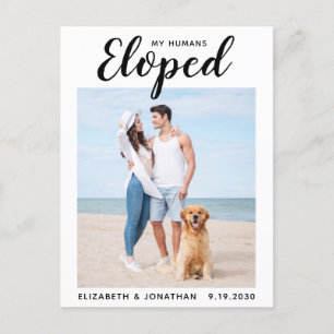 Cartão-postal de anúncio de casamento de cães