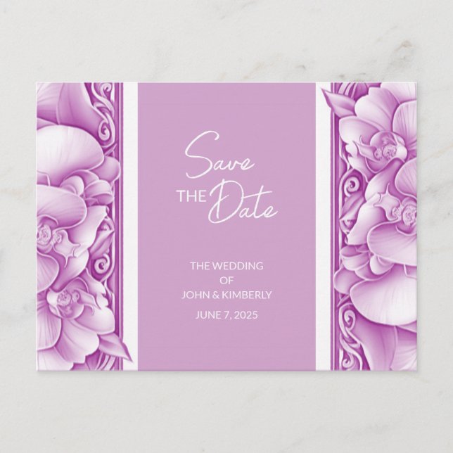 Cartão postal de anúncio de casamento ornamentado  (Frente)