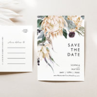 Cartão Postal de Anúncio de Data de Casamento com