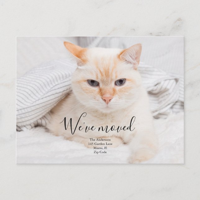 Cartão postal de anúncio de foto personalizado (Frente)