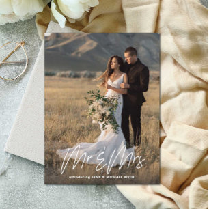 Cartão postal de anúncio de fuga para se casar