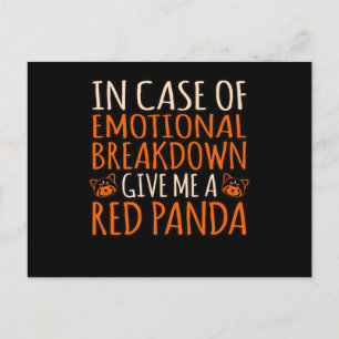 Cartão Postal De Anúncio Dê-me Um Panda Vermelho Engraçado Animal de Estima