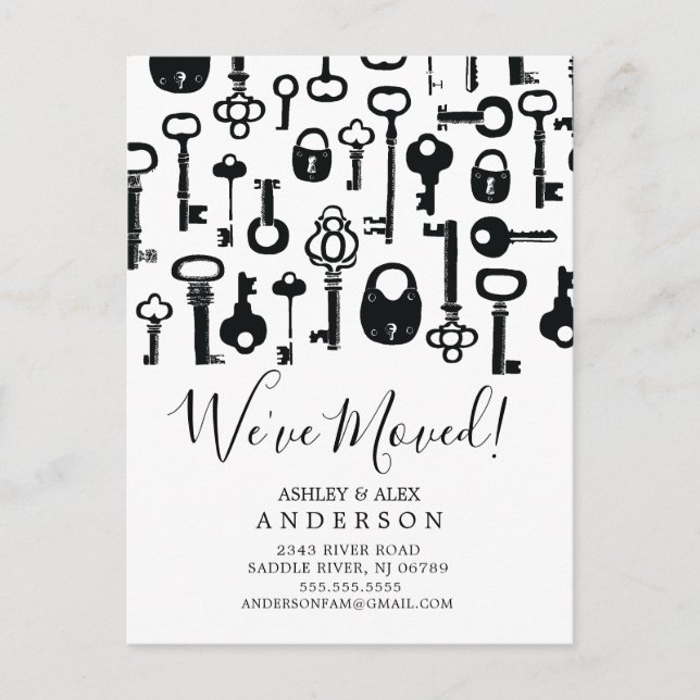 Cartão postal de anúncio de mudança de Chaves Anti (Frente)