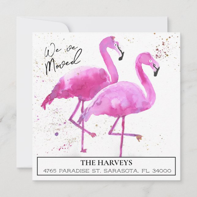 Cartão postal de anúncio de mudança de endereço (Frente)