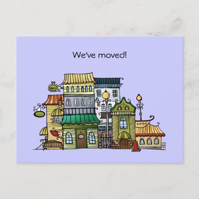 Cartão postal de anúncio de mudança de endereço (Frente)