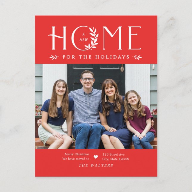 Cartão postal de anúncio de mudança de foto de cas (Frente)