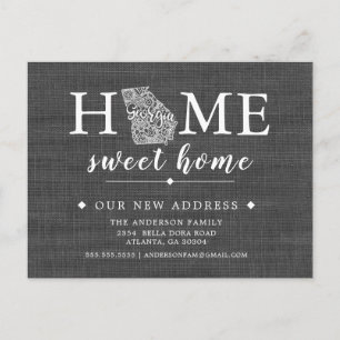 Cartão Postal de Anúncio de Mudança do Estado da G