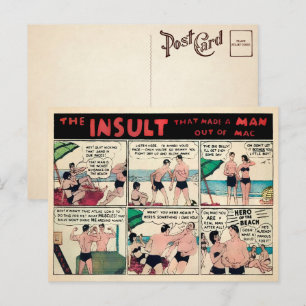 Cartão postal de anúncio de músculos vintage