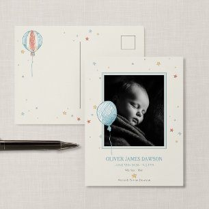 Cartão postal de anúncio de novo bebê Dia de Sonho