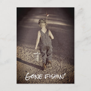 Cartão postal de Anúncio de Reforma de Pesca