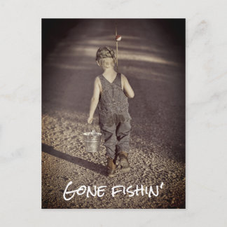 Cartão postal de Anúncio de Reforma de Pesca