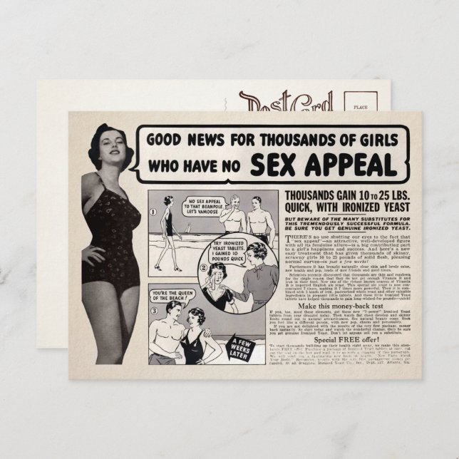 Cartão postal de anúncio de revista em quadrinhos  (Frente/Verso)