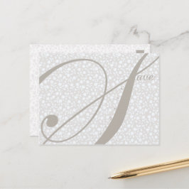 Cartão postal de anúncio de Save the Date em tons 