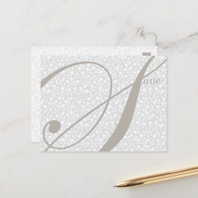 Cartão postal de anúncio de Save the Date em tons  (Frente/Verso In Situ)