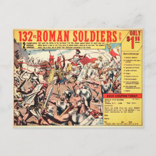 Cartão postal de anúncio de soldados romanos antig