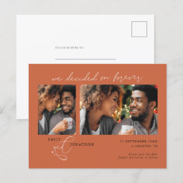 Cartão Postal De Anúncio Decidido sobre a data de salvamento do Terracotta 