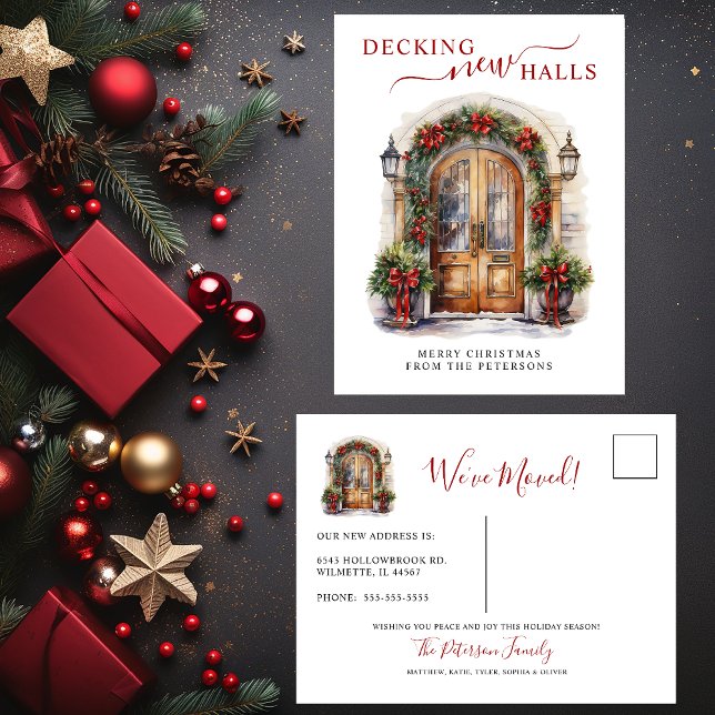 Cartão Postal De Anúncio Decking New Halls Novo Movimento de Natal Doméstic (Criador carregado)