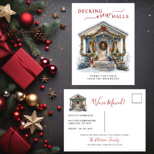 Cartão Postal De Anúncio Decking New Halls Novo Movimento de Natal Doméstic