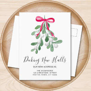 Cartão Postal De Anúncio Decoração de Novos Salões Natal Mudança