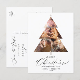 Cartão Postal De Anúncio Delicado Natal Marry Férias Salve A Data