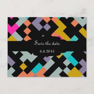 Cartão Postal De Anúncio Desenho abstrato de formas conectadas