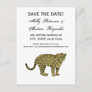 Cartão Postal De Anúncio Desenho de Gato Malhado Leopardo Onça Vintage