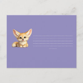 Cartão Postal De Anúncio Design de Vibrações Positivas de Raposa Fennec Fel