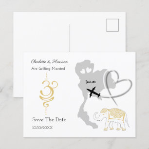 Cartão Postal De Anúncio Destino de Casamento Tropical na Tailândia