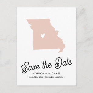 Cartão Postal De Anúncio Destino de Estado MISSOURI Casando qualquer COR