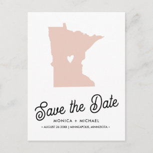 Cartão Postal De Anúncio Destino do Estado MINNESOTA Casamento de qualquer