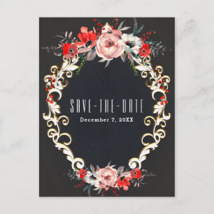 Cartão Postal De Anúncio Dezembro Casamento de Inverno Açaí da Holly Salve 