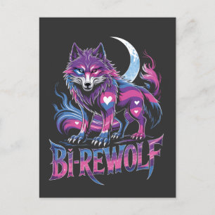 Cartão Postal De Anúncio Dire Wolf Birewolf Bisexual LGBT