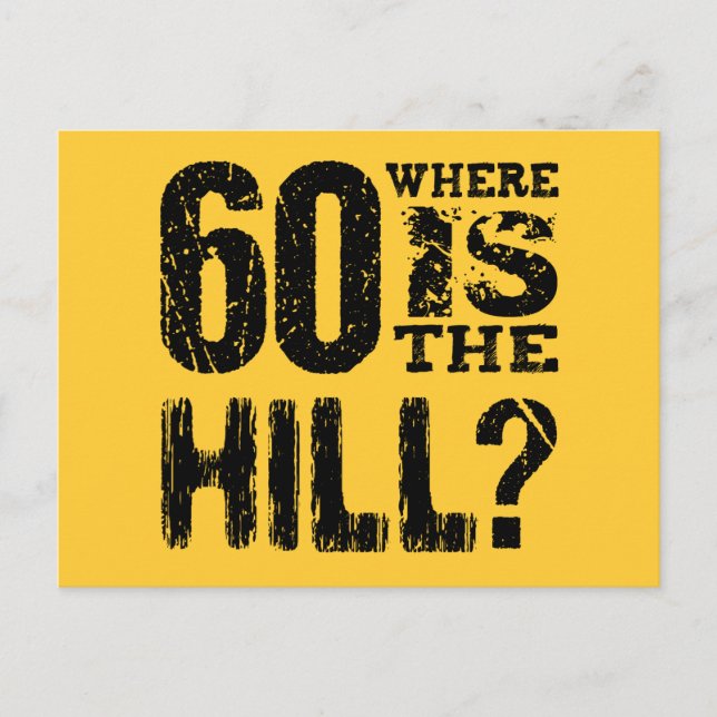 Cartão Postal De Anúncio Divertido Aniversário de 60 Anos Salve a Data V03D (Frente)