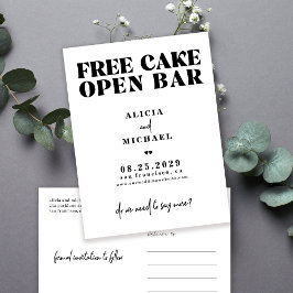 Cartão Postal De Anúncio Divertido salvar data de casamento moderno simples