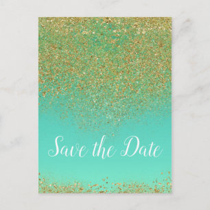 Cartão Postal De Anúncio Dourado em Cascata Brilho Glamouroso Na Moda Salve