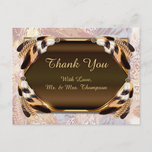 Cartão Postal De Anúncio Dream Catcher Obrigado (Frente)