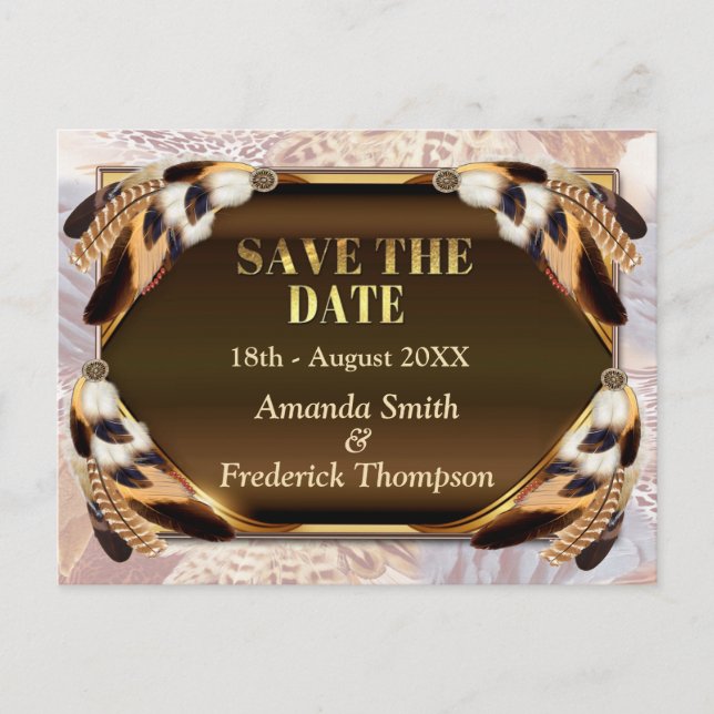 Cartão Postal De Anúncio Dream Catcher Salve as Datas (Frente)