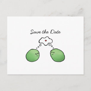 Cartão Postal De Anúncio Duas ervilhas sem um vagem