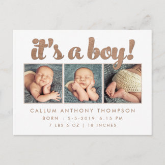 Cartão Postal De Anúncio É um Cartão-postal de lançamento do Boy Birth