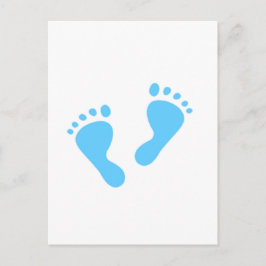 Cartão Postal De Anúncio É um Menino - Pés de Bebê Azul