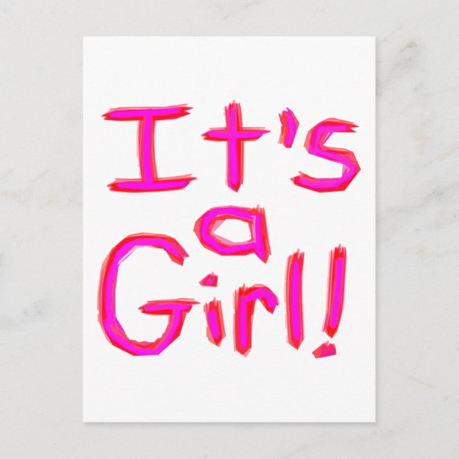 Cartão Postal De Anúncio É uma garota! (Frente)