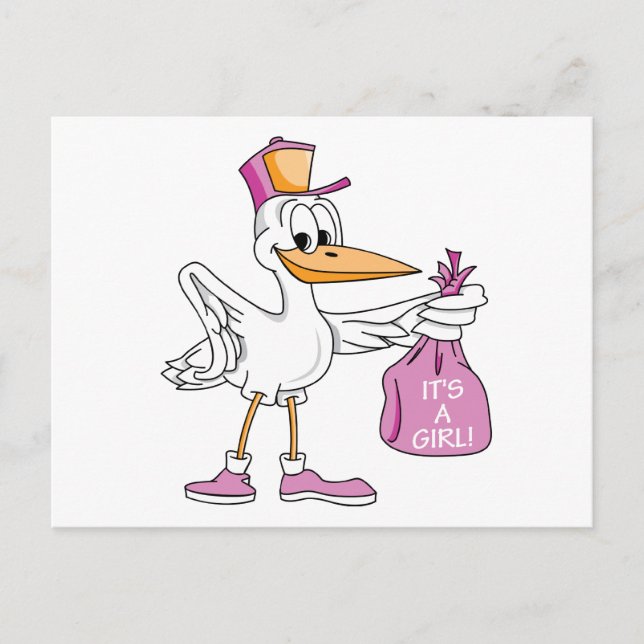Cartão Postal De Anúncio É uma garota! (Frente)