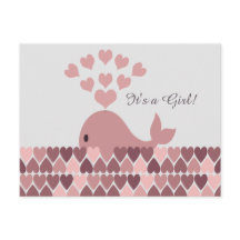 É uma Menina! Baleia Rosa Fofa