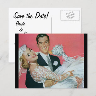 Cartão Postal De Anúncio Economias do vintage a data!