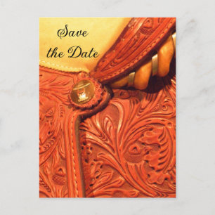 Cartão Postal De Anúncio Economias ocidentais do casamento do país da sela