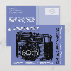 Cartão Postal De Anúncio Economias velhas da festa de aniversário da câme