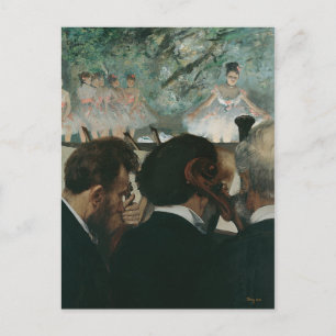 Cartão Postal De Anúncio Edgar Degas   Músicos de orquestra   Novo Endereço