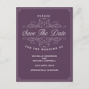 CARTÃO POSTAL DE ANÚNCIO ELEGÂNCIA RETRÔ   CARTÃO-POSTAL SALVE A DATA