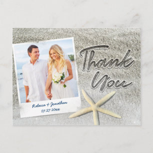 Cartão Postal De Anúncio Elegant Beach Weding Photo You Postcards