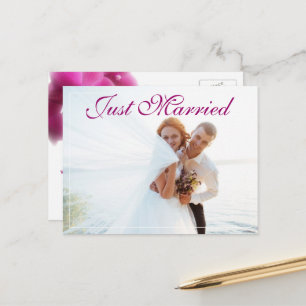 Cartão Postal De Anúncio Elegante Elopement Wedding